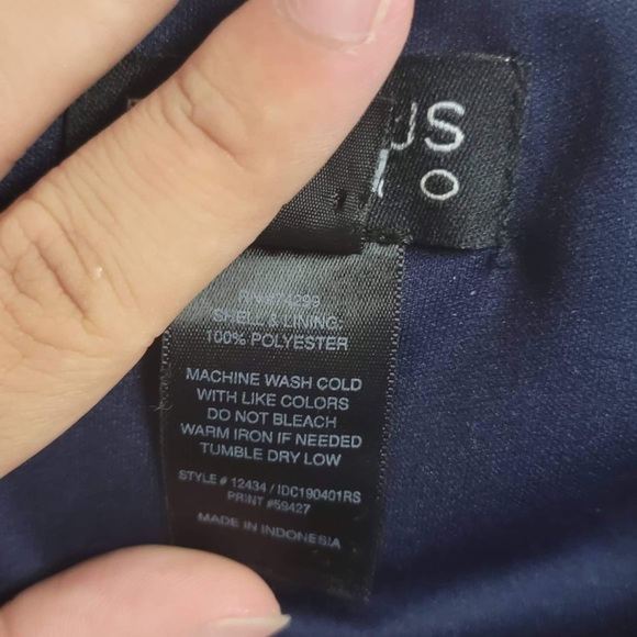 Enfocus Studio Navy Blue Striped Sleeveless Jumpsuit 14 - Picture 12 of 12